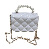 Kids Mini Quilted Pearl Handle Sling Bag