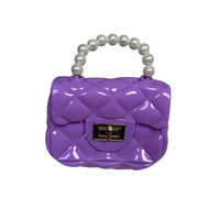 Kids Mini Quilted Pearl Handle Sling Bag