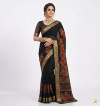 Indigo leafloom Saree