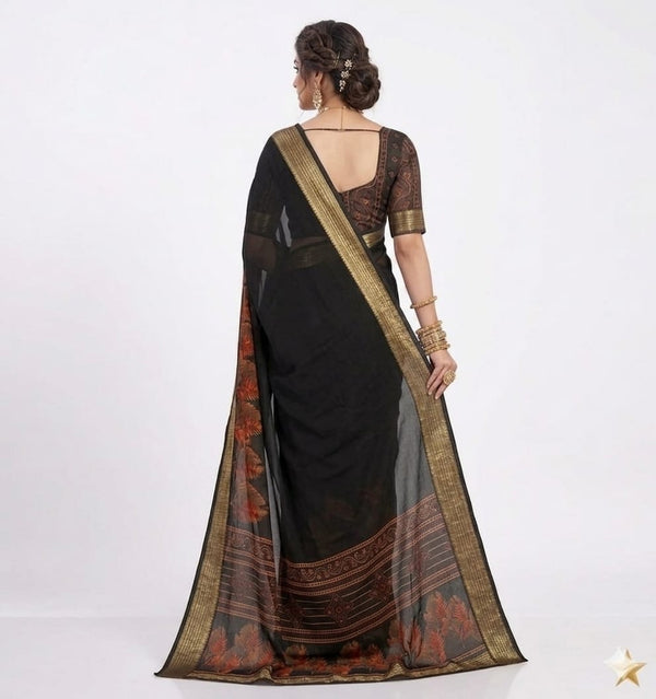 Indigo leafloom Saree