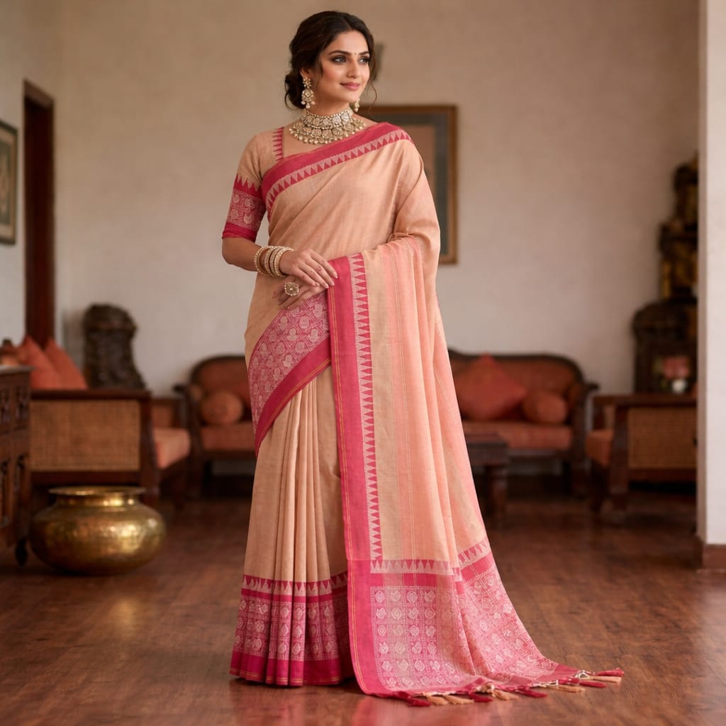 Himadiri Gulabi Narayanpet Saree