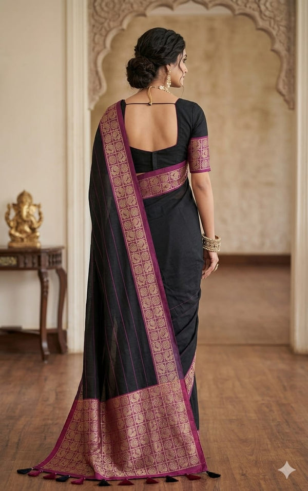 Ruhini Black Naryanpet Sarees