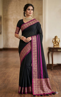 Ruhini Black Naryanpet Sarees