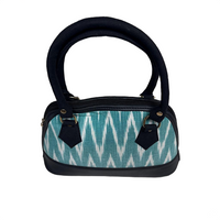Aqua Mirage" Ikat Satchel