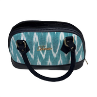 Aqua Mirage" Ikat Satchel