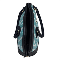 Aqua Mirage" Ikat Satchel