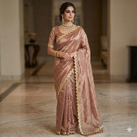 Chandrika Mocha Lace Saree