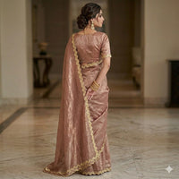Chandrika Mocha Lace Saree