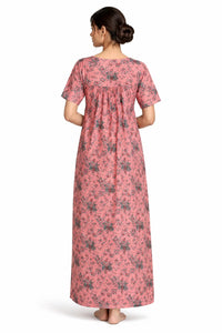 Peach Blossom Comfort Long Nighty