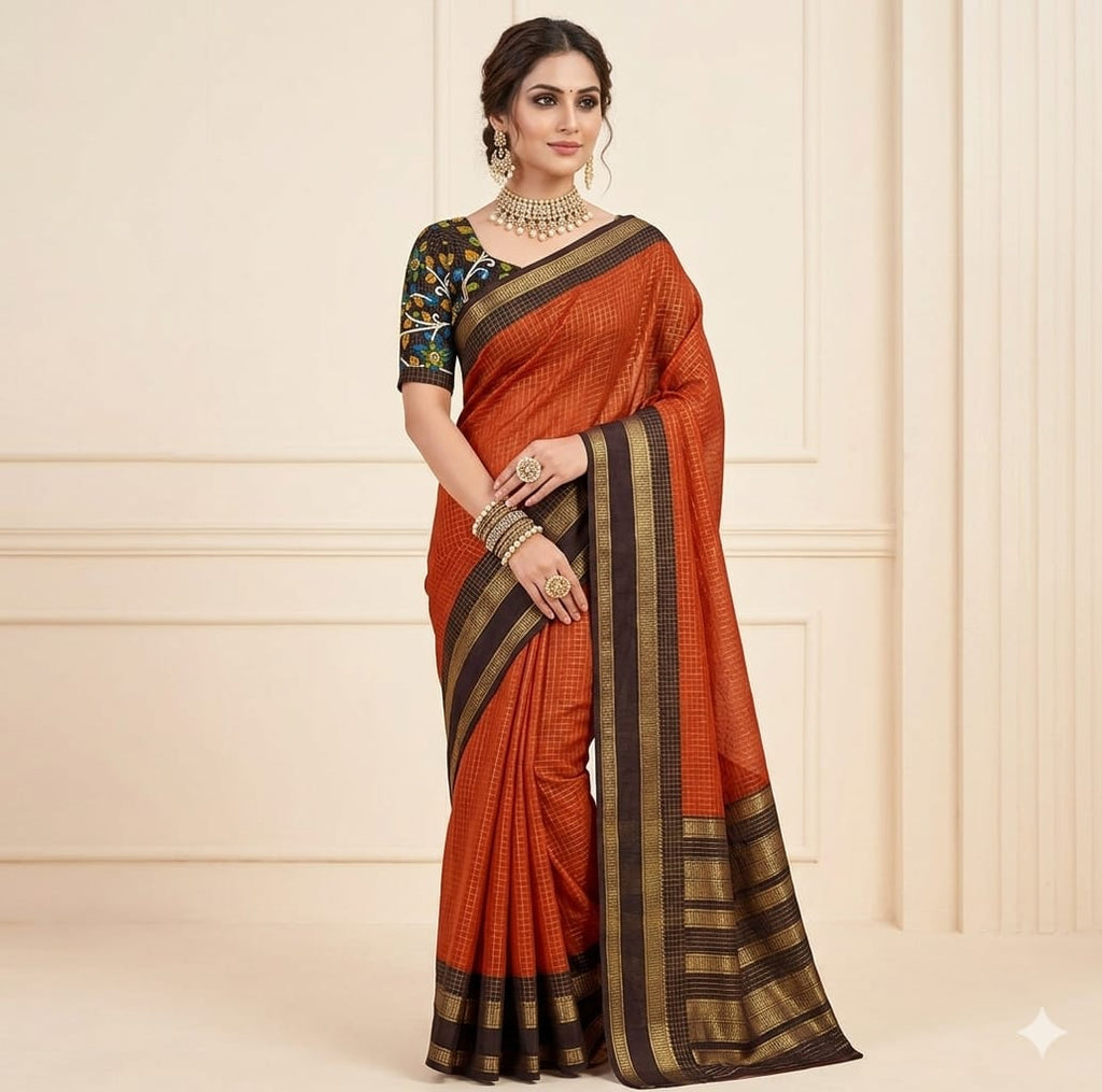 Neelika Rust indgo Saree