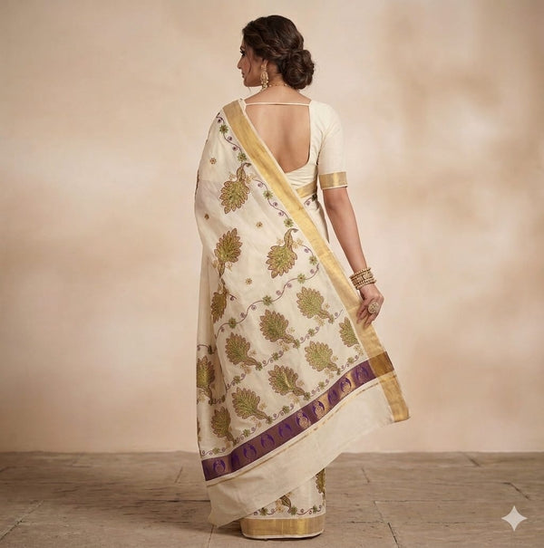 Mayura Pushpa Kerala  Saree