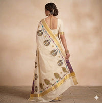 Ivory Mayura Grace Saree