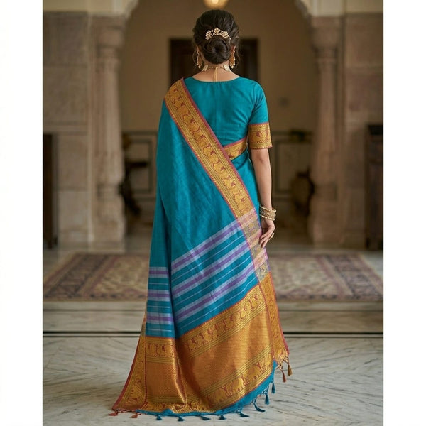 Neelambara Narayanpet Heritage Saree