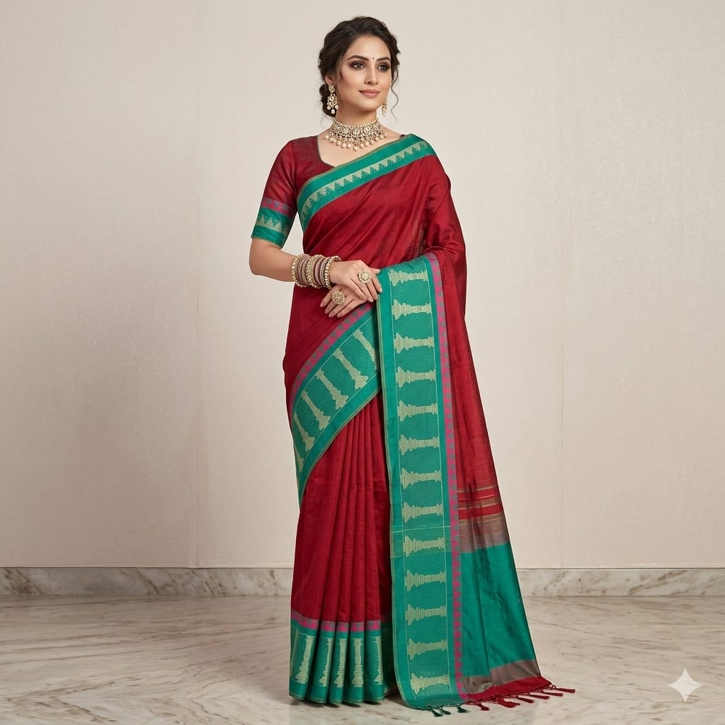 Sindhura Neelasthambha Naryanpet Saree