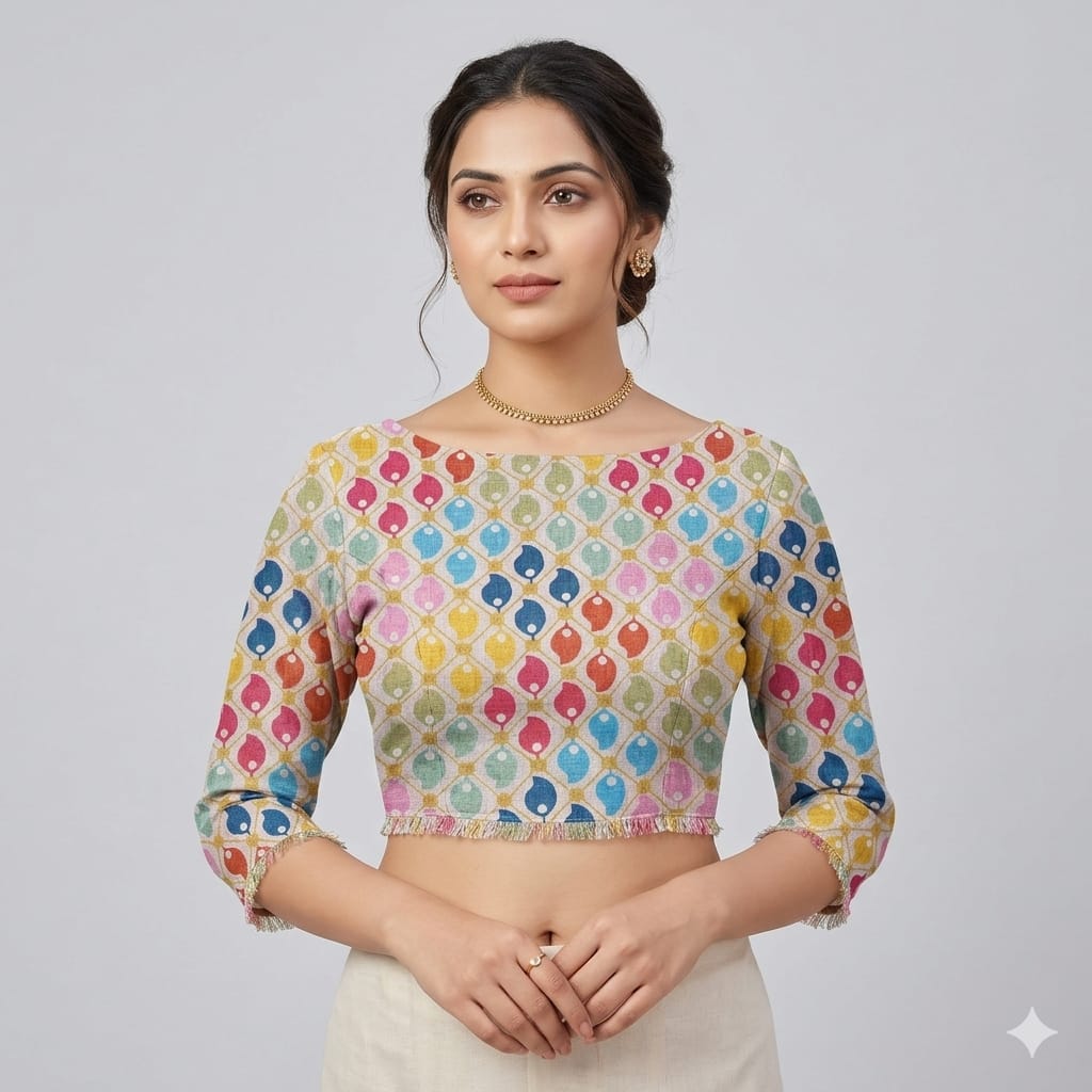 Mosaic Jewel Heritage Unstitched Blouse Piece