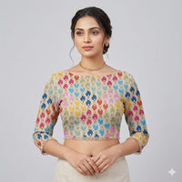 Mosaic Jewel Heritage Unstitched Blouse Piece