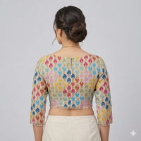 Mosaic Jewel Heritage Unstitched Blouse Piece