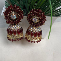 Traditional Beaded Jhumka Earrings