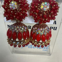 Traditional Beaded Jhumka Earrings