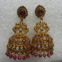 Antique Temple Jhumka Earrings