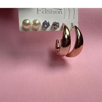 A combo set of fashion earrings.