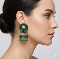 Traditional Beaded Jhumka Earrings