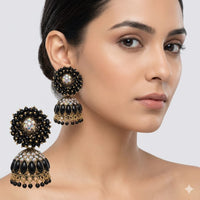 Traditional Beaded Jhumka Earrings