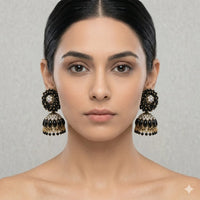 Traditional Beaded Jhumka Earrings