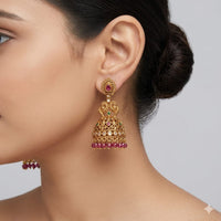 Antique Temple Jhumka Earrings