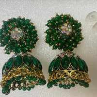 Traditional Beaded Jhumka Earrings