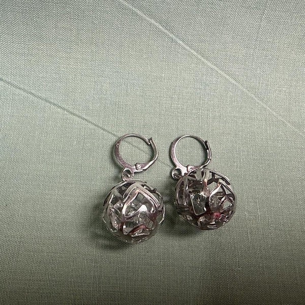 Noir Crystal Cage Drops