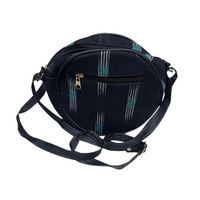 Midnight Ikat Round Sling Bag