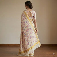 Nila Pushpa Kasavu saree