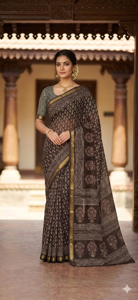 Black Mejesty Cotton Saree