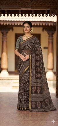 Black Mejesty Cotton Saree