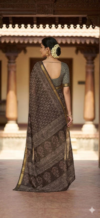 Black Mejesty Cotton Saree