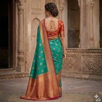 Neela Varnika Pattu Border Saree