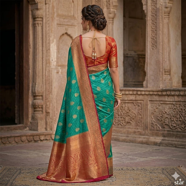 Neela Varnika Pattu Border Saree