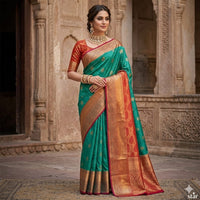 Neela Varnika Pattu Border Saree