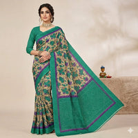 Purple Bloom Handloom Cotton Saree