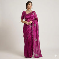 Violet Varnika Soft Organza Silk.