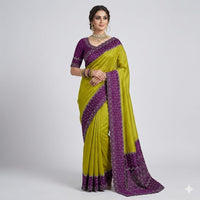 Silk Crinkled Fabric Saree