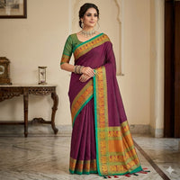 Neelambara Narayanpet Heritage Saree