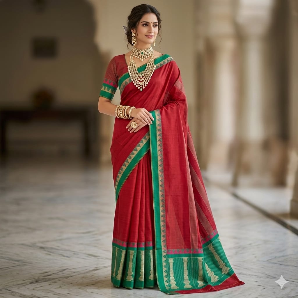 Rangoli Sthamba Narayanpet Saree