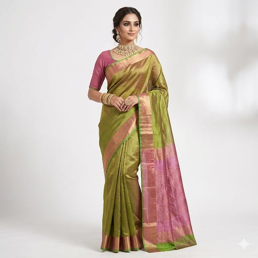 Pastel Vana Pushpa Uppada Saree