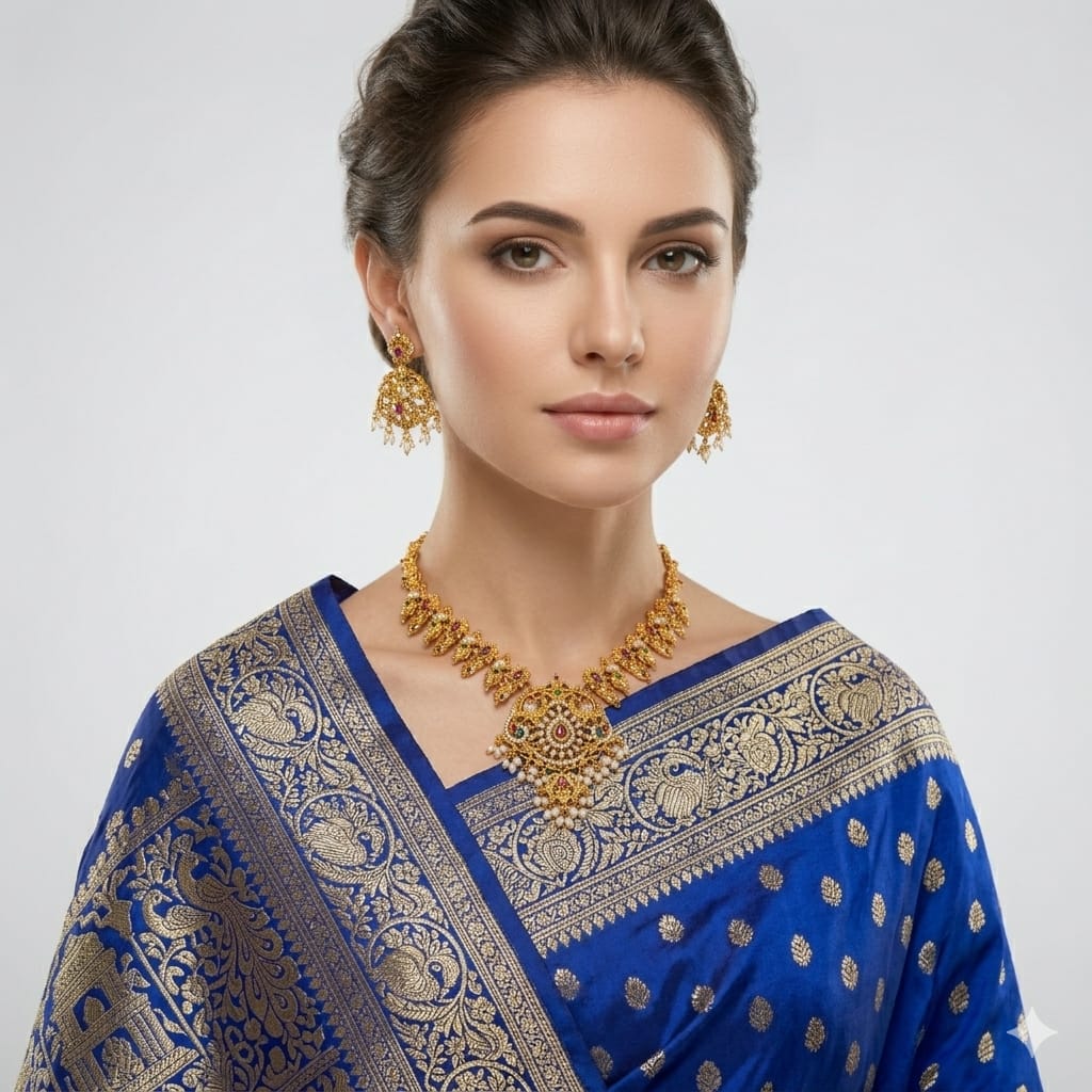 Rajwada Noor Antique Necklace Set
