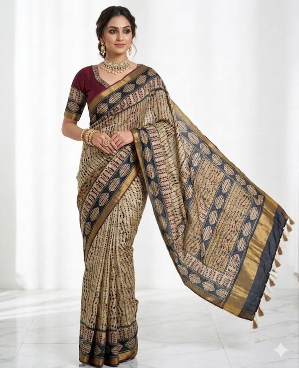 Bagh Hand Block Printed Chanderi