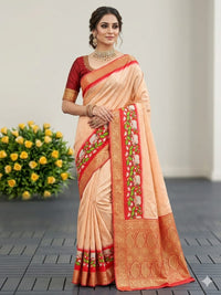 Cream  elegance saree