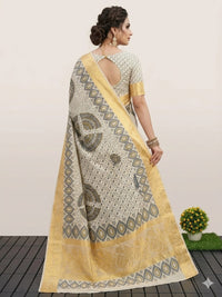 Golden aura drape saree