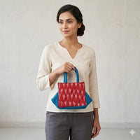 Ikat printed tote bag